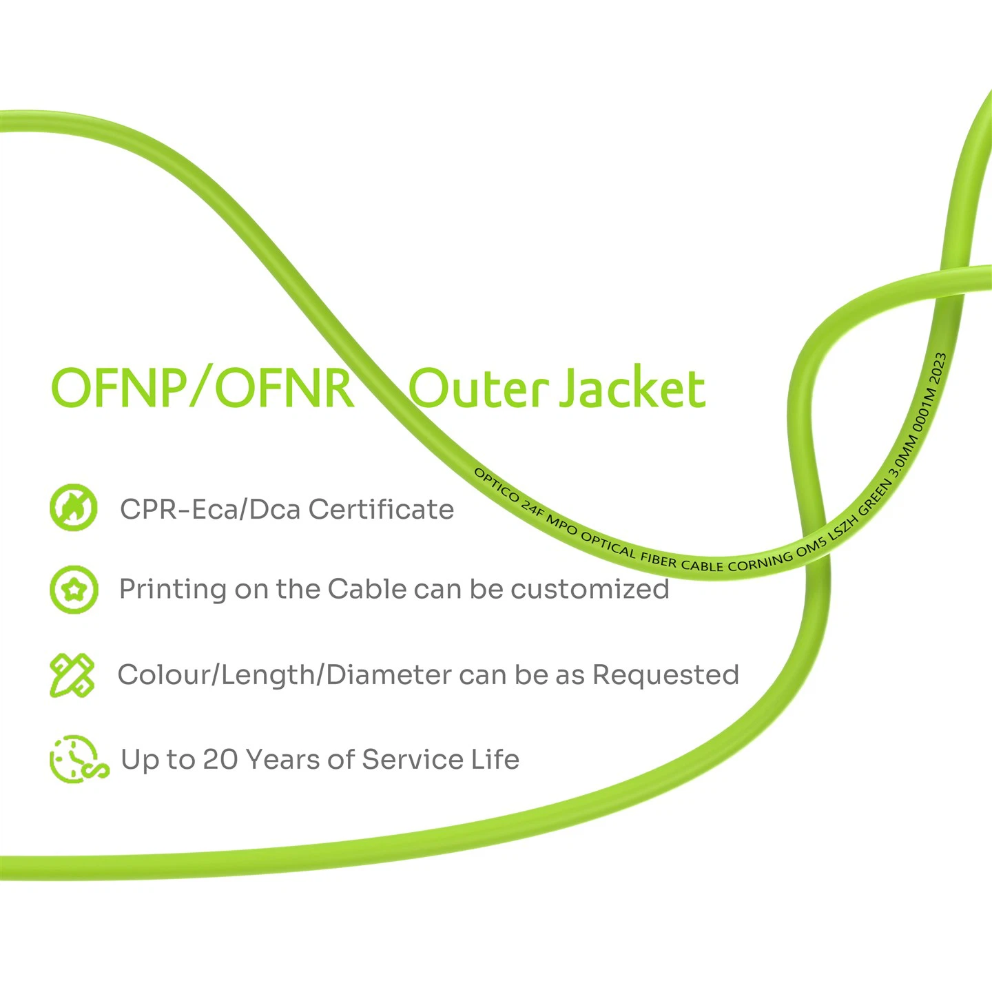 24F MPO-MPO Male Trunk Cable OM5 24F MPO-MPO Male Trunk Cable OM5
