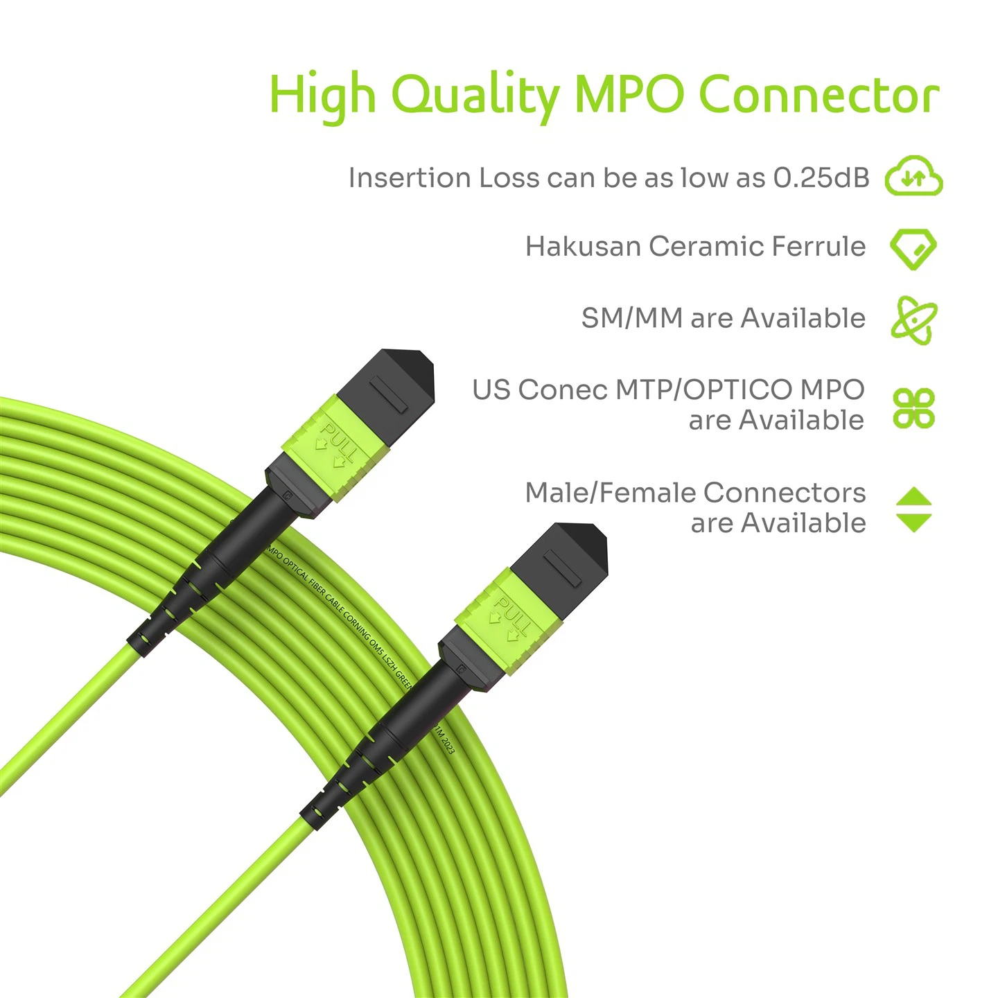 24F MPO-MPO Male Trunk Cable OM5 24F MPO-MPO Male Trunk Cable OM5