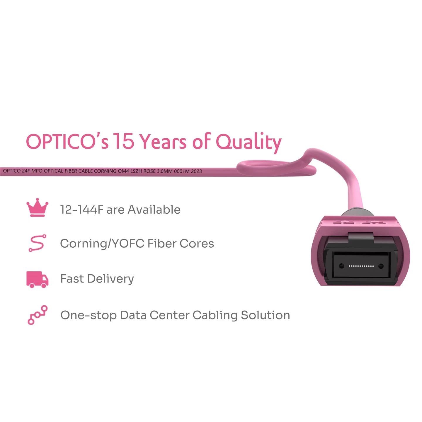 24F MPO Trunk Cable OM4 Female 2×12