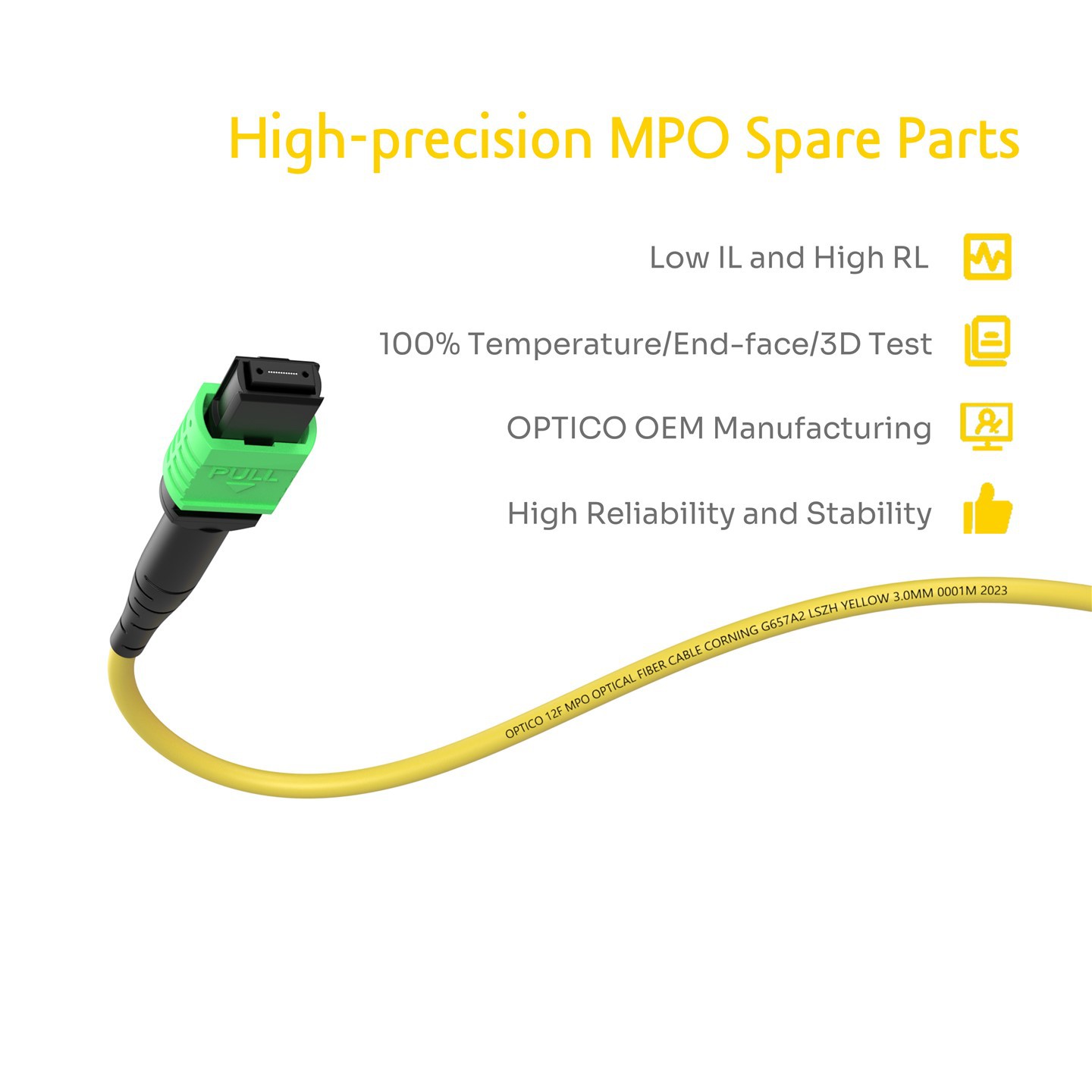 12-Fiber MPO-ST Breakout Cable